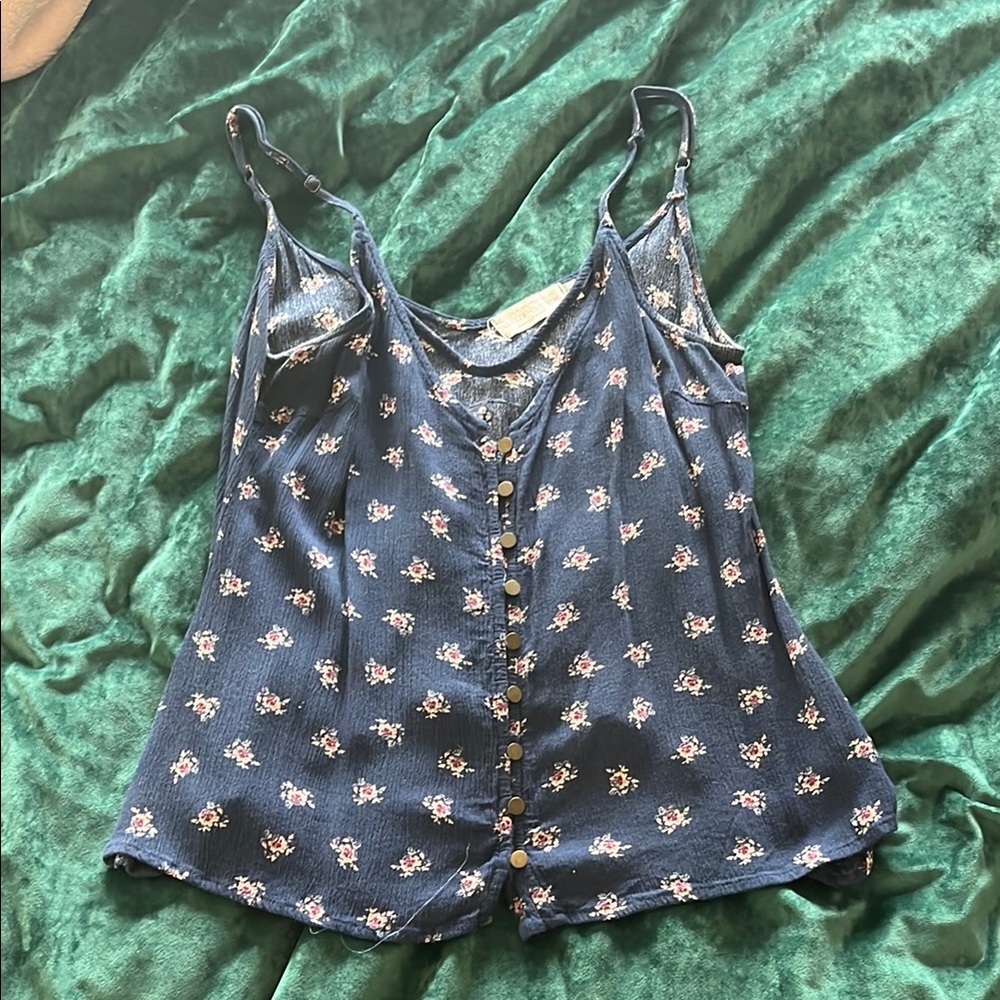 Floral Print Sleeveless Top